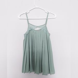 Pale Green Pleated Cami